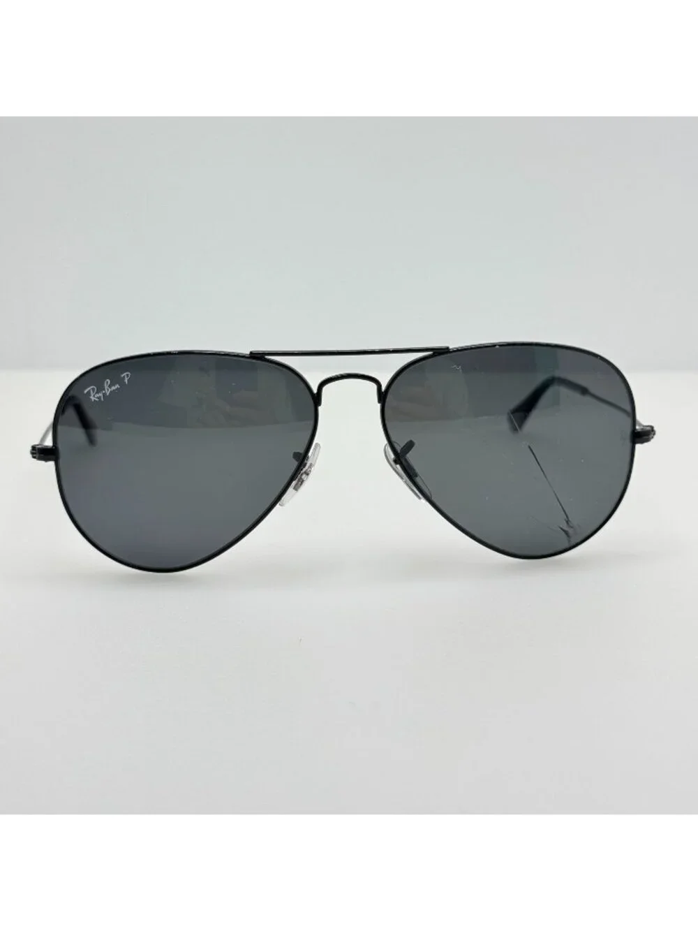 Ray Ban Sunglasses RB 3025 002 Polarized Aviator Large Metal 58-14 Read Desc